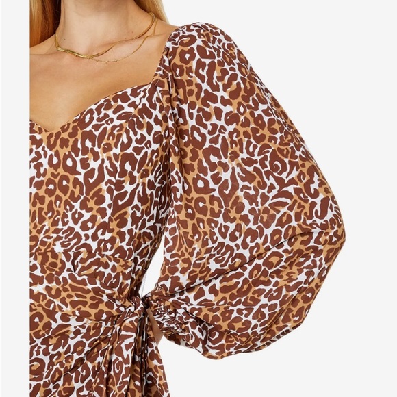 HP NWT Lilly Pulitzer Lila Long Sleeve Dress Leopard - Picture 4 of 7